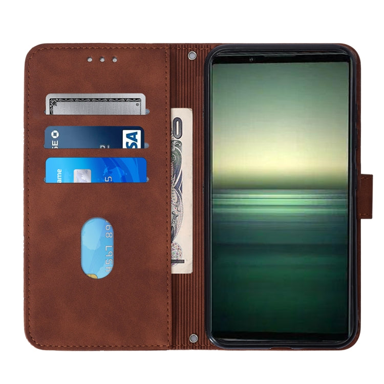 For Sony Xperia 1 IV Crossbody 3D Embossed Flip Leather Phone Case