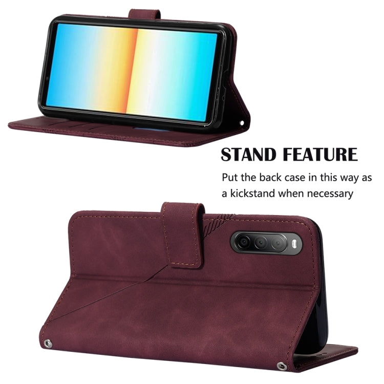 For Sony Xperia 10 IV Crossbody 3D Embossed Flip Leather Phone Case