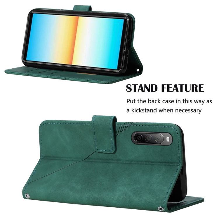 For Sony Xperia 10 IV Crossbody 3D Embossed Flip Leather Phone Case