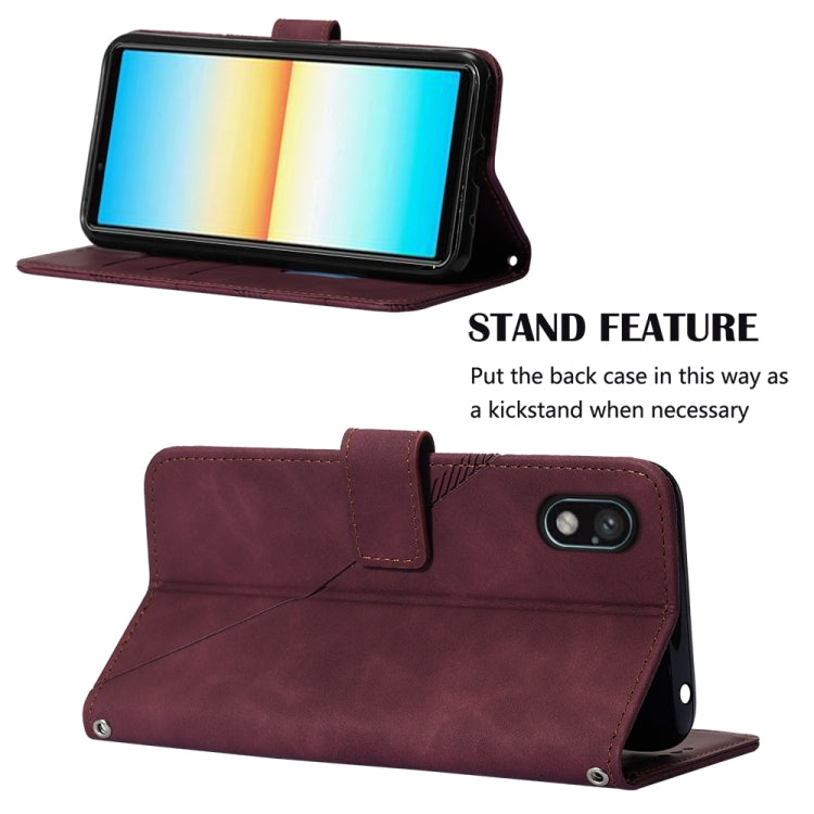 For Sony Xperia ACE III Crossbody 3D Embossed Flip Leather Phone Case
