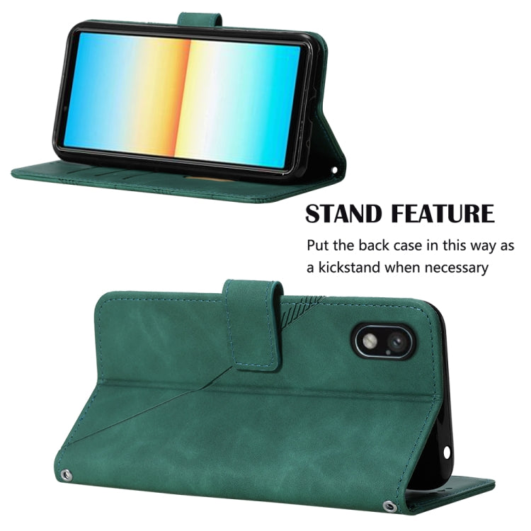 For Sony Xperia ACE III Crossbody 3D Embossed Flip Leather Phone Case