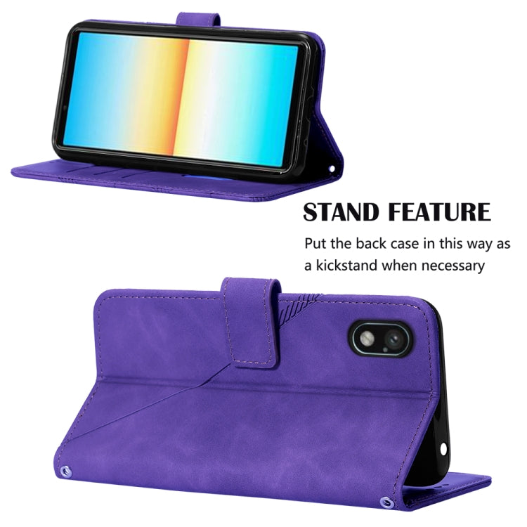 For Sony Xperia ACE III Crossbody 3D Embossed Flip Leather Phone Case