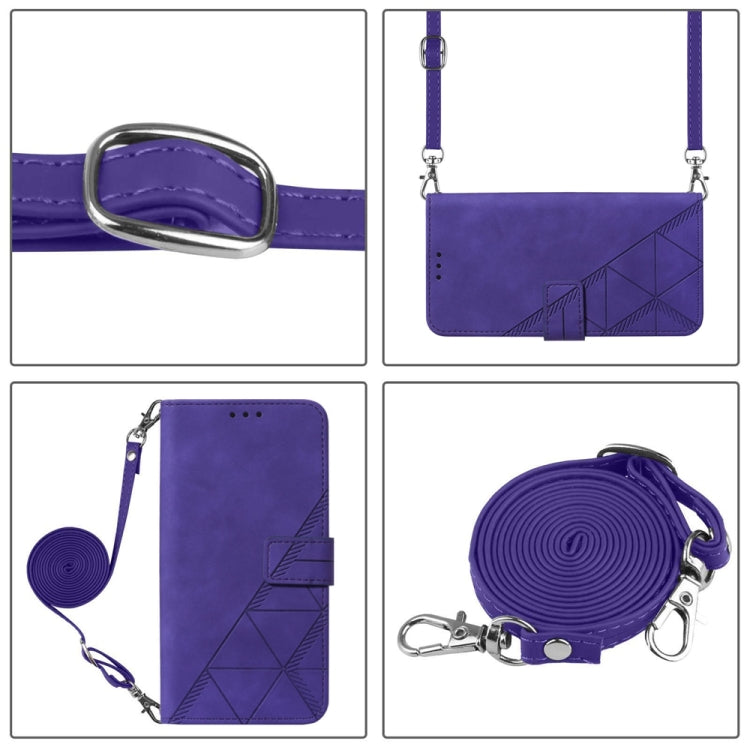 For Sony Xperia ACE III Crossbody 3D Embossed Flip Leather Phone Case