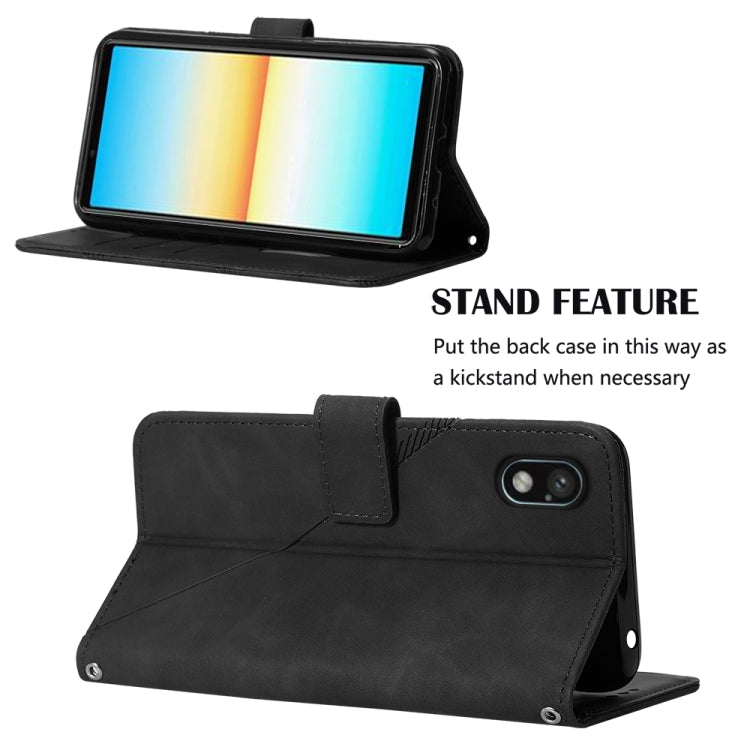 For Sony Xperia ACE III Crossbody 3D Embossed Flip Leather Phone Case
