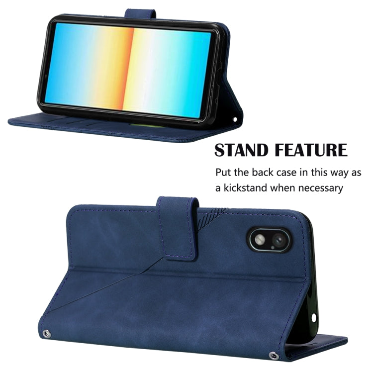 For Sony Xperia ACE III Crossbody 3D Embossed Flip Leather Phone Case