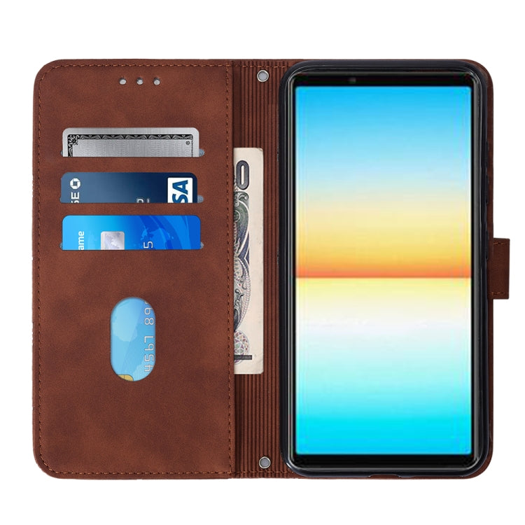 For Sony Xperia ACE III Crossbody 3D Embossed Flip Leather Phone Case
