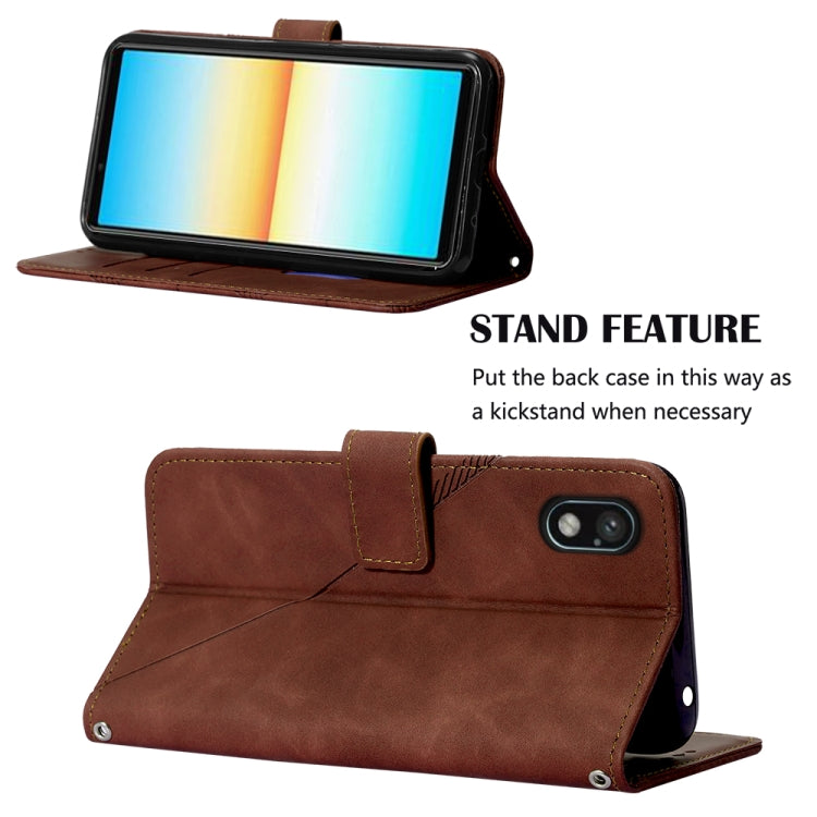 For Sony Xperia ACE III Crossbody 3D Embossed Flip Leather Phone Case