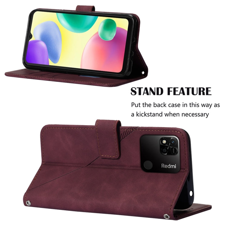 For Xiaomi Redmi 10A Crossbody 3D Embossed Flip Leather Phone Case