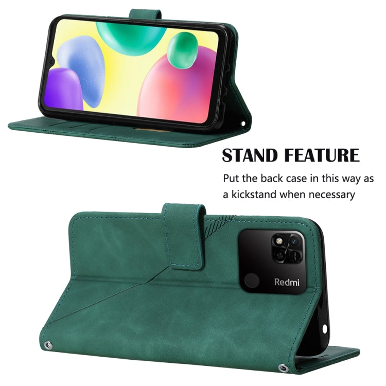 For Xiaomi Redmi 10A Crossbody 3D Embossed Flip Leather Phone Case