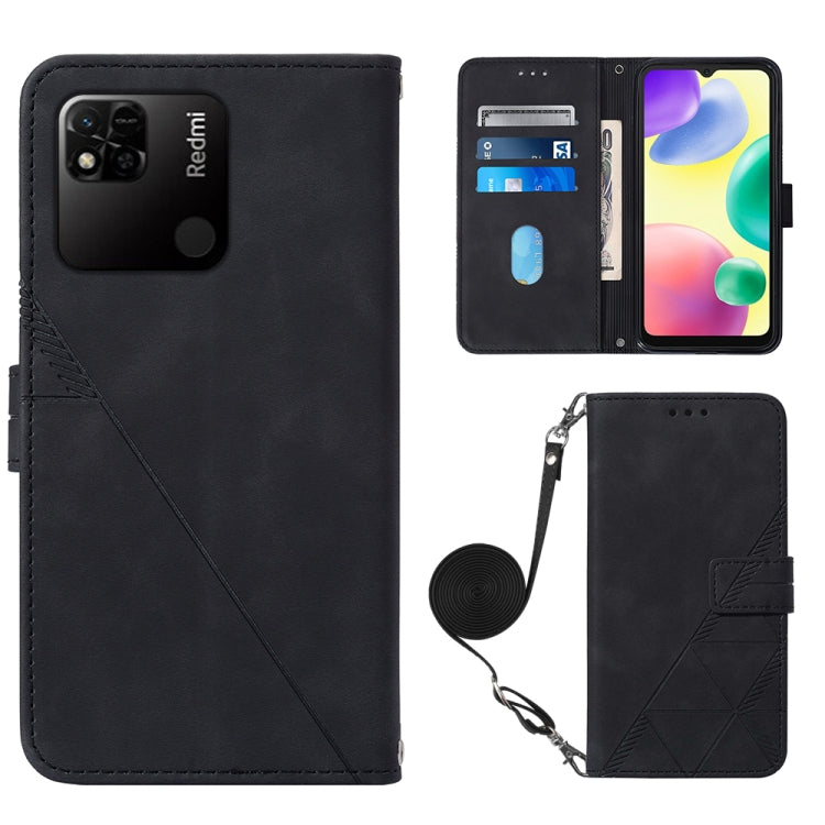 For Xiaomi Redmi 10A Crossbody 3D Embossed Flip Leather Phone Case