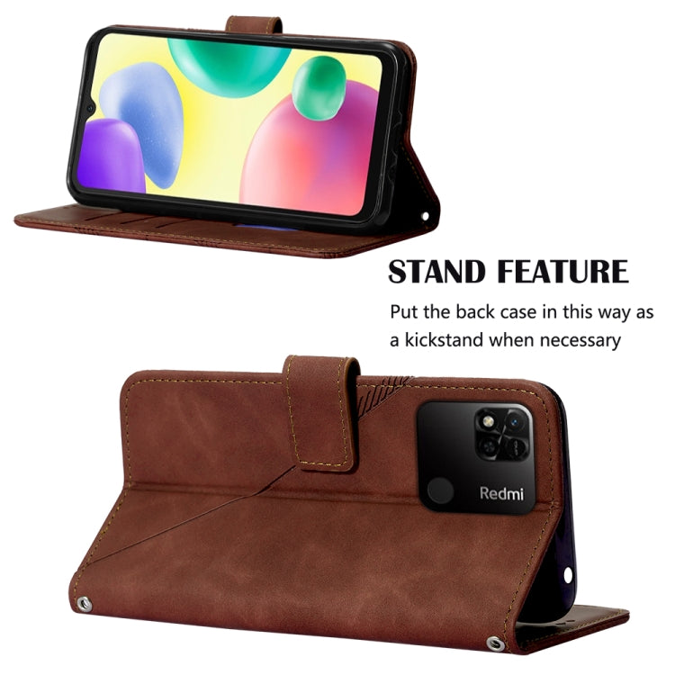 For Xiaomi Redmi 10A Crossbody 3D Embossed Flip Leather Phone Case