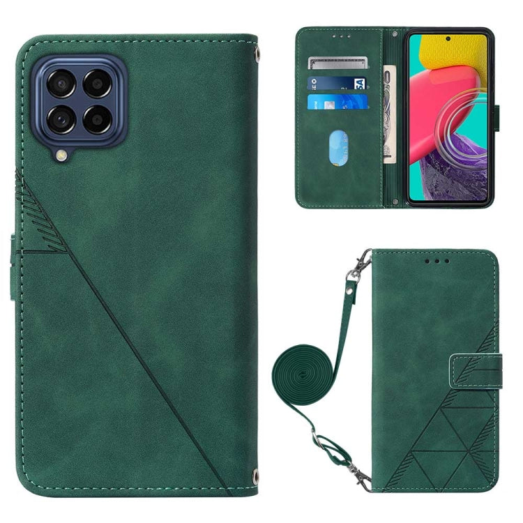 For Samsung Galaxy M33 5G Global Crossbody 3D Embossed Flip Leather Phone Case