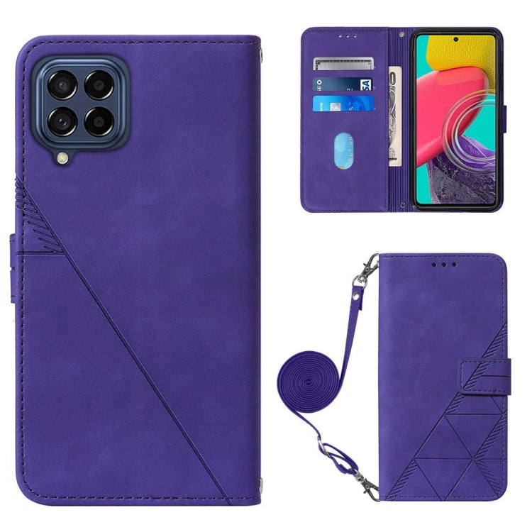 For Samsung Galaxy M33 5G Global Crossbody 3D Embossed Flip Leather Phone Case