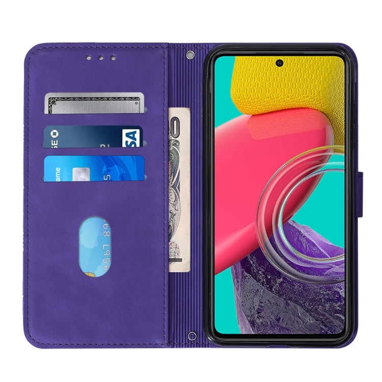 For Samsung Galaxy M33 5G Global Crossbody 3D Embossed Flip Leather Phone Case