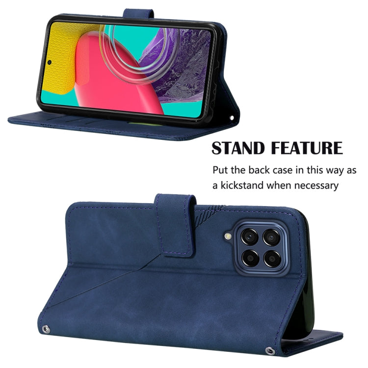 For Samsung Galaxy M33 5G Global Crossbody 3D Embossed Flip Leather Phone Case