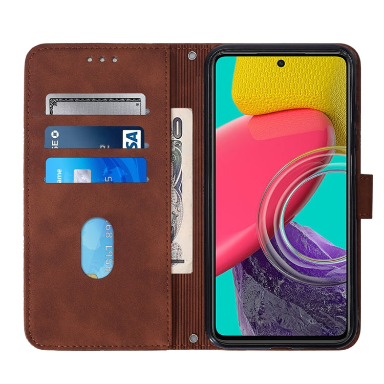 For Samsung Galaxy M33 5G Global Crossbody 3D Embossed Flip Leather Phone Case