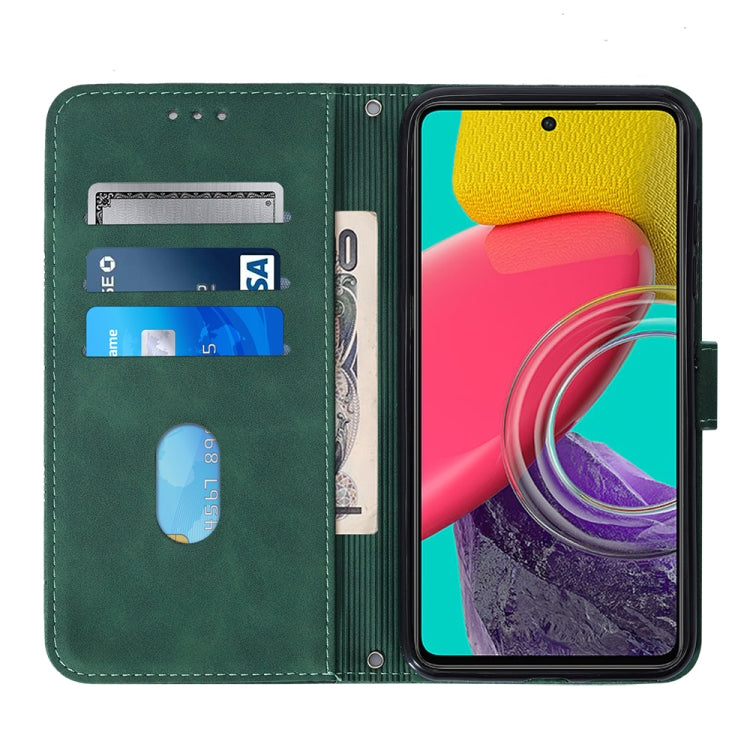For Samsung Galaxy M53 5G Crossbody 3D Embossed Flip Leather Phone Case