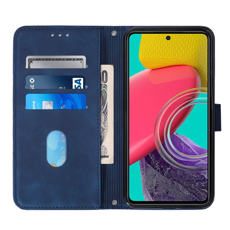For Samsung Galaxy M53 5G Crossbody 3D Embossed Flip Leather Phone Case