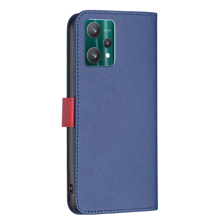 For OPPO Realme 9 Pro BF13 Color Matching Cross Texture Leather Phone Case