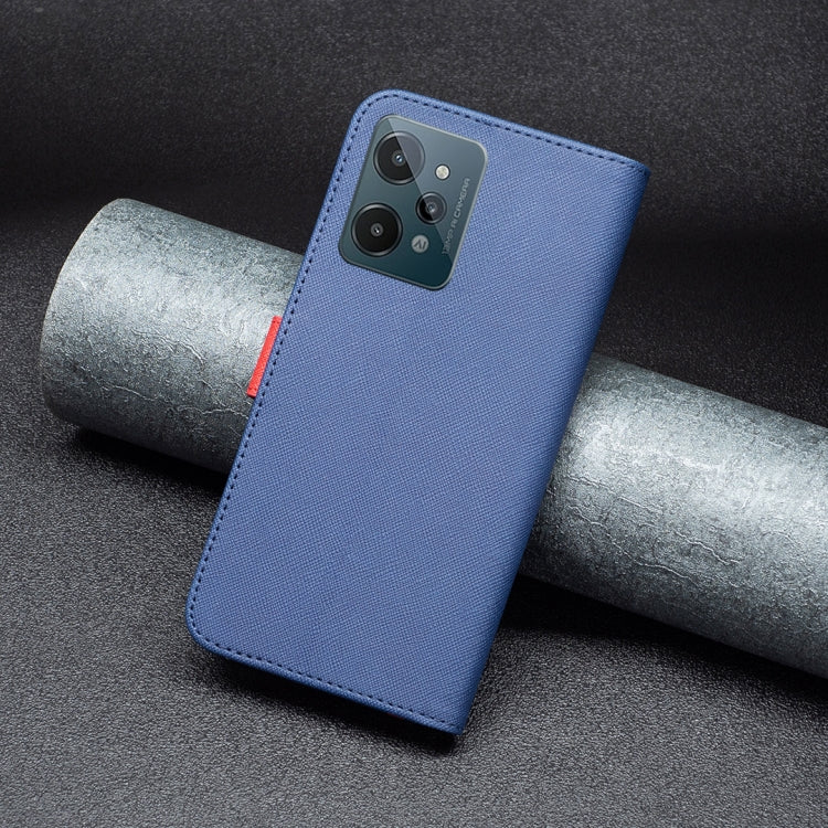 For OPPO Realme C31 BF13 Color Matching Cross Texture Leather Phone Case