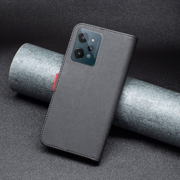 For OPPO Realme C31 BF13 Color Matching Cross Texture Leather Phone Case