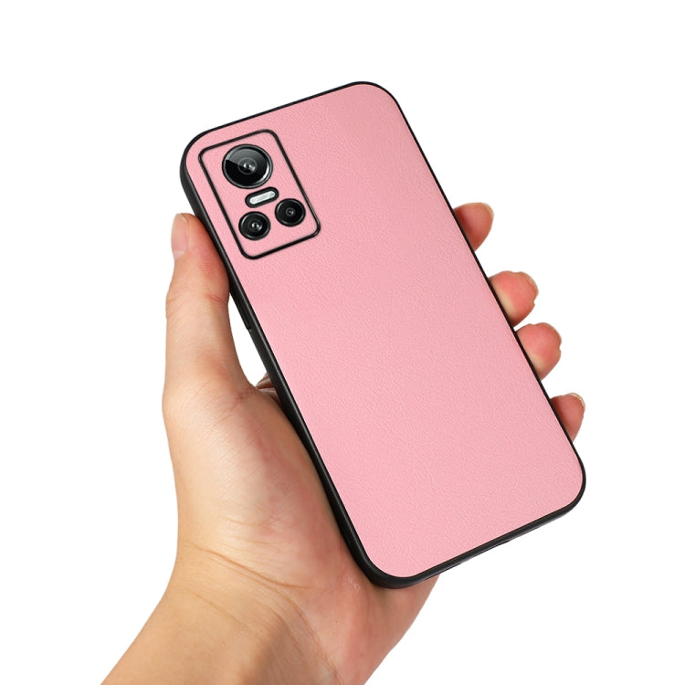 For OPPO Realme GT Neo 3 Accurate Hole Two-color Litchi Texture PU Phone Case