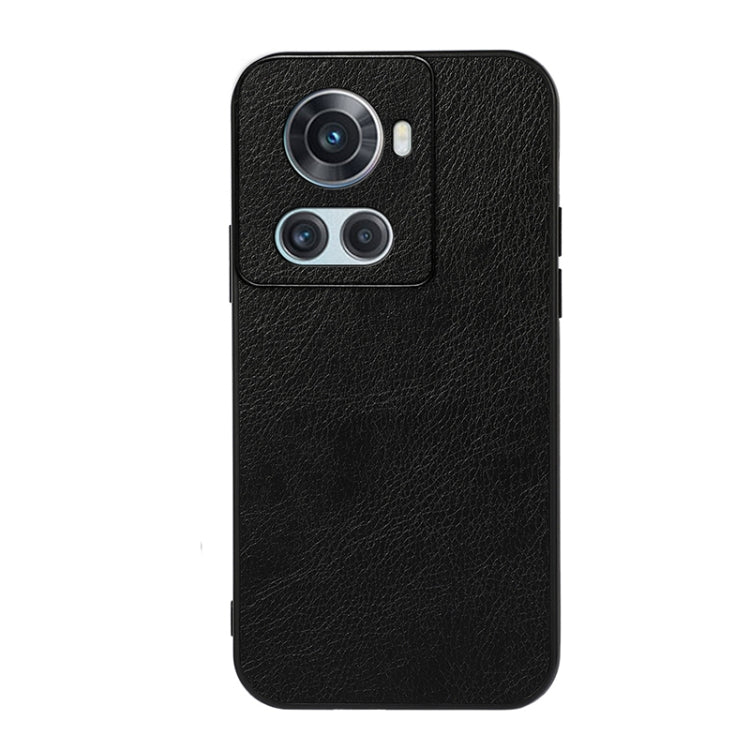 For OnePlus Ace Accurate Hole Two-color Litchi Texture PU Phone Case