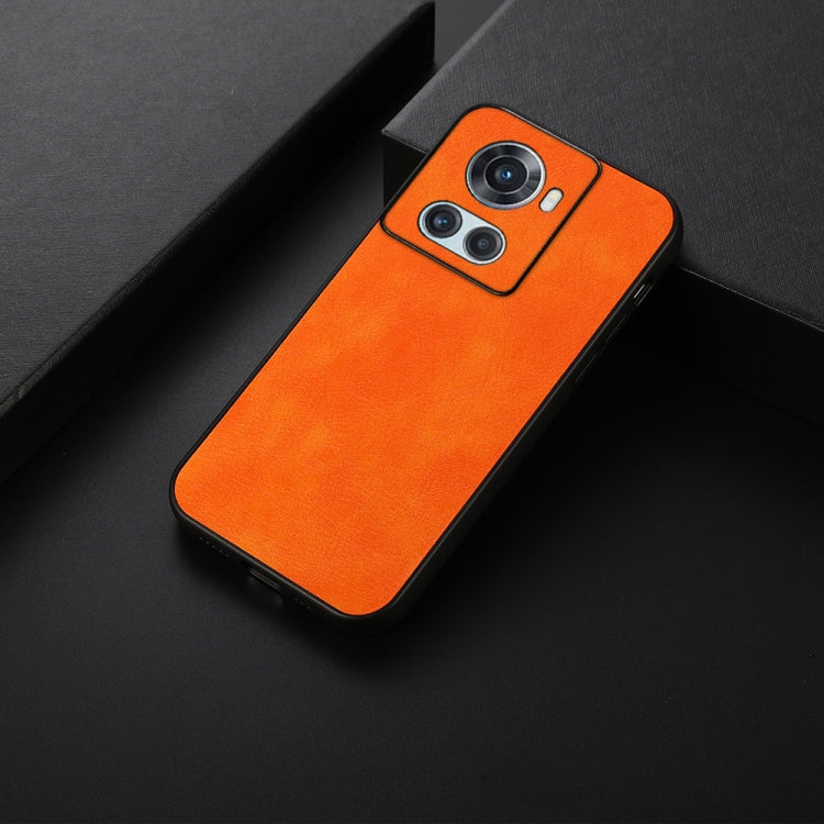 For OnePlus Ace Accurate Hole Two-color Litchi Texture PU Phone Case