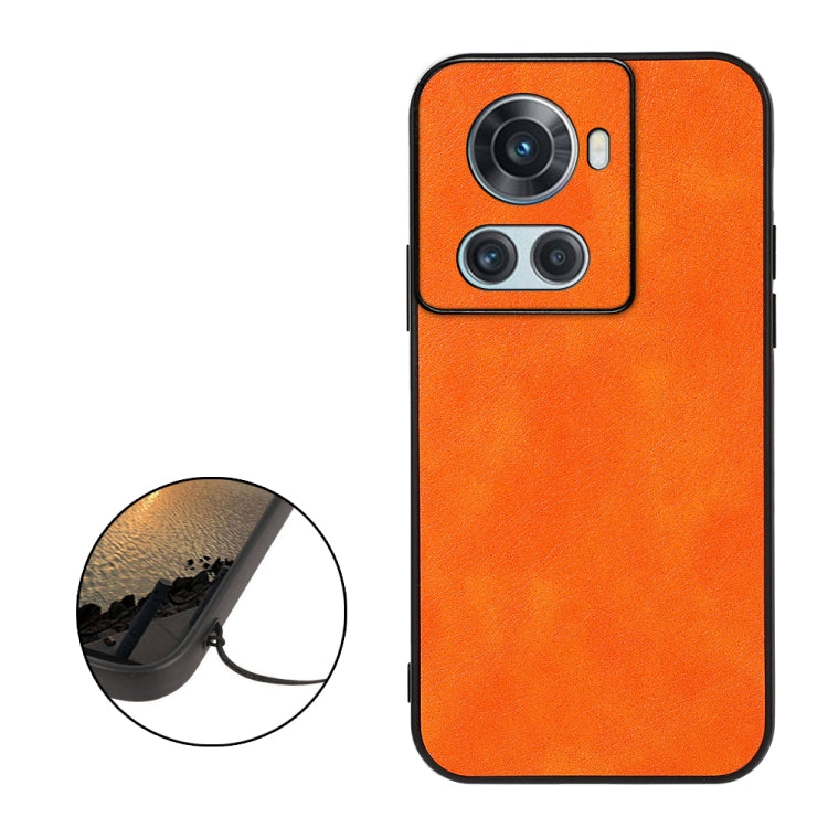 For OnePlus Ace Accurate Hole Two-color Litchi Texture PU Phone Case