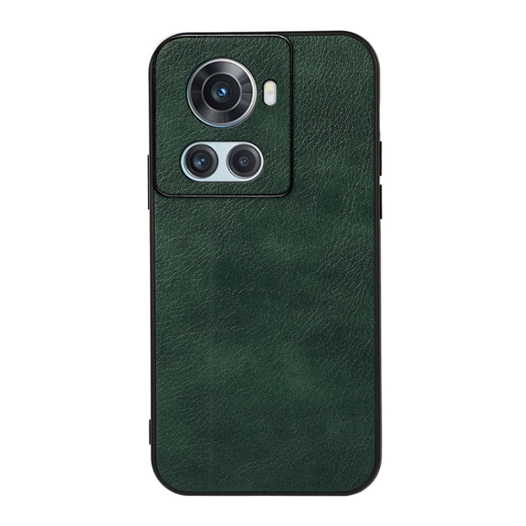 For OnePlus Ace Accurate Hole Two-color Litchi Texture PU Phone Case