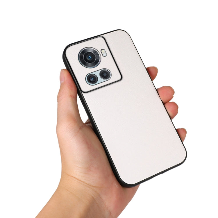 For OnePlus Ace Accurate Hole Two-color Litchi Texture PU Phone Case