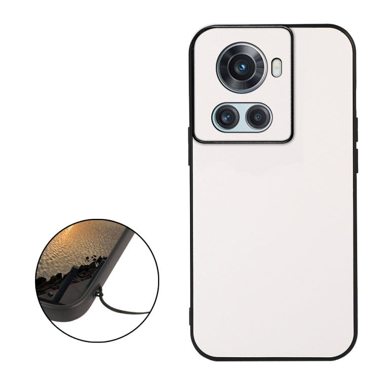 For OnePlus Ace Accurate Hole Two-color Litchi Texture PU Phone Case