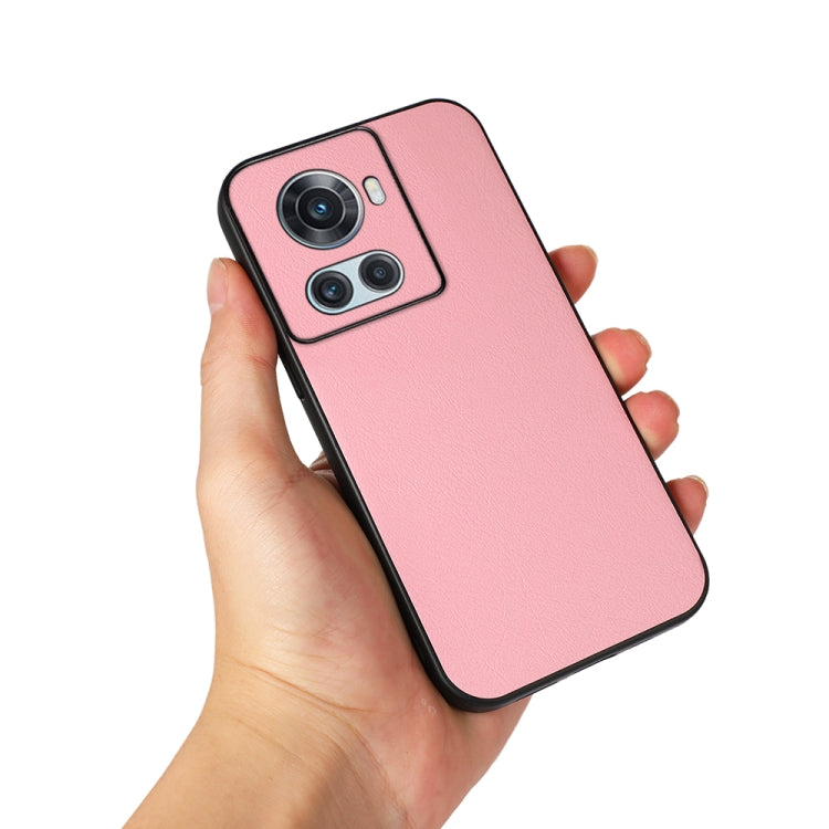 For OnePlus Ace Accurate Hole Two-color Litchi Texture PU Phone Case