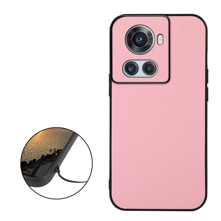 For OnePlus Ace Accurate Hole Two-color Litchi Texture PU Phone Case