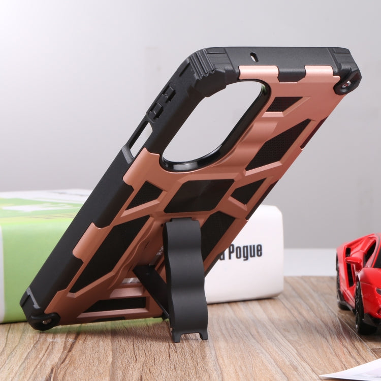 For Motorola Edge 30 Pro Shockproof TPU + PC Magnetic Protective Phone Case with Holder