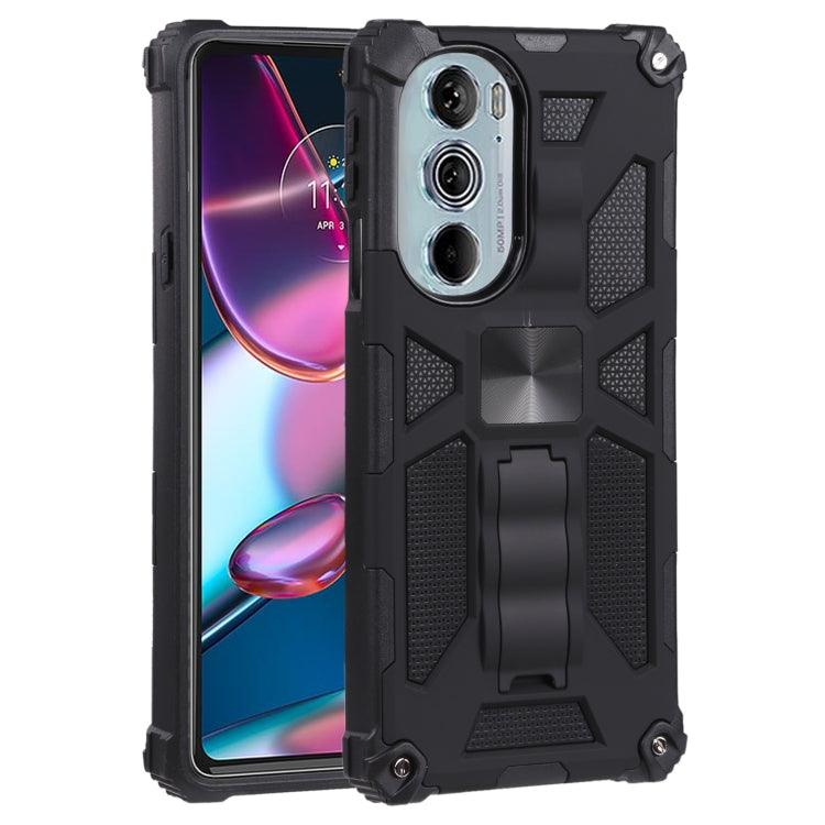For Motorola Edge 30 Pro Shockproof TPU + PC Magnetic Protective Phone Case with Holder