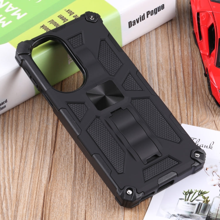 For Motorola Edge 30 Pro Shockproof TPU + PC Magnetic Protective Phone Case with Holder