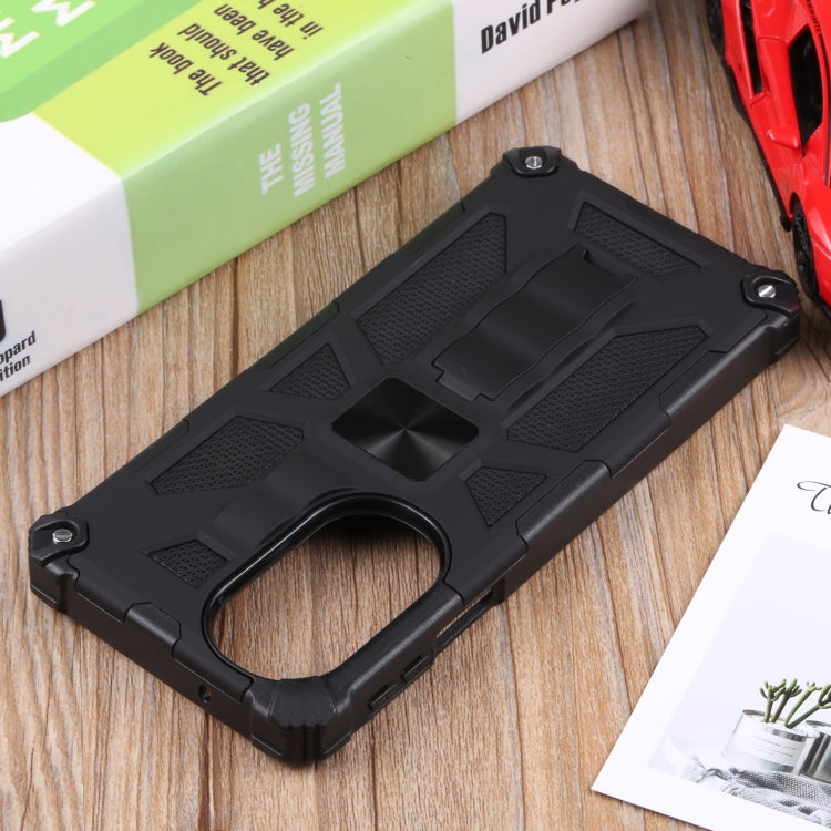For Motorola Edge 30 Pro Shockproof TPU + PC Magnetic Protective Phone Case with Holder