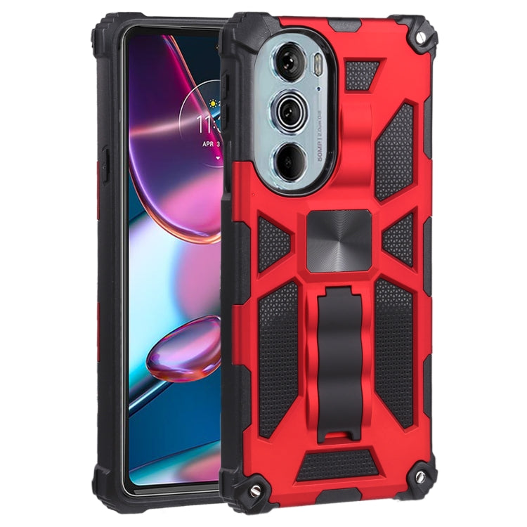 For Motorola Edge 30 Pro Shockproof TPU + PC Magnetic Protective Phone Case with Holder