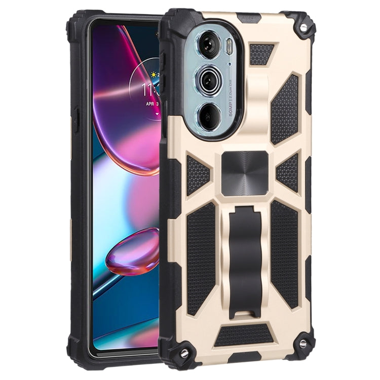 For Motorola Edge 30 Pro Shockproof TPU + PC Magnetic Protective Phone Case with Holder