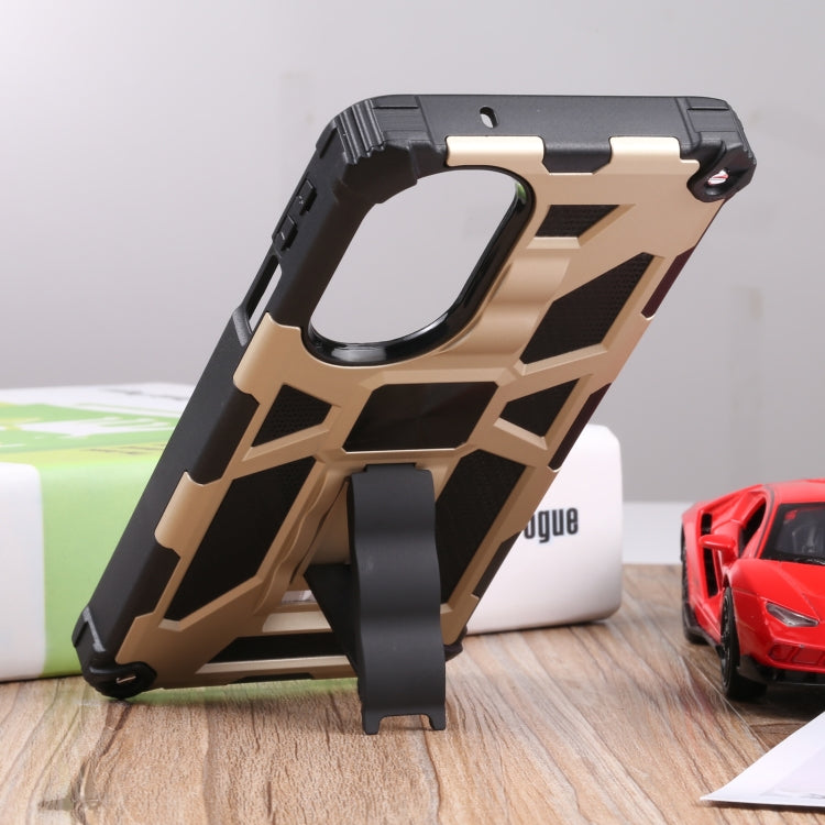 For Motorola Edge 30 Pro Shockproof TPU + PC Magnetic Protective Phone Case with Holder