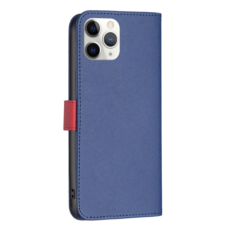 For iPhone 11 Pro BF13 Color Matching Cross Texture Leather Phone Case