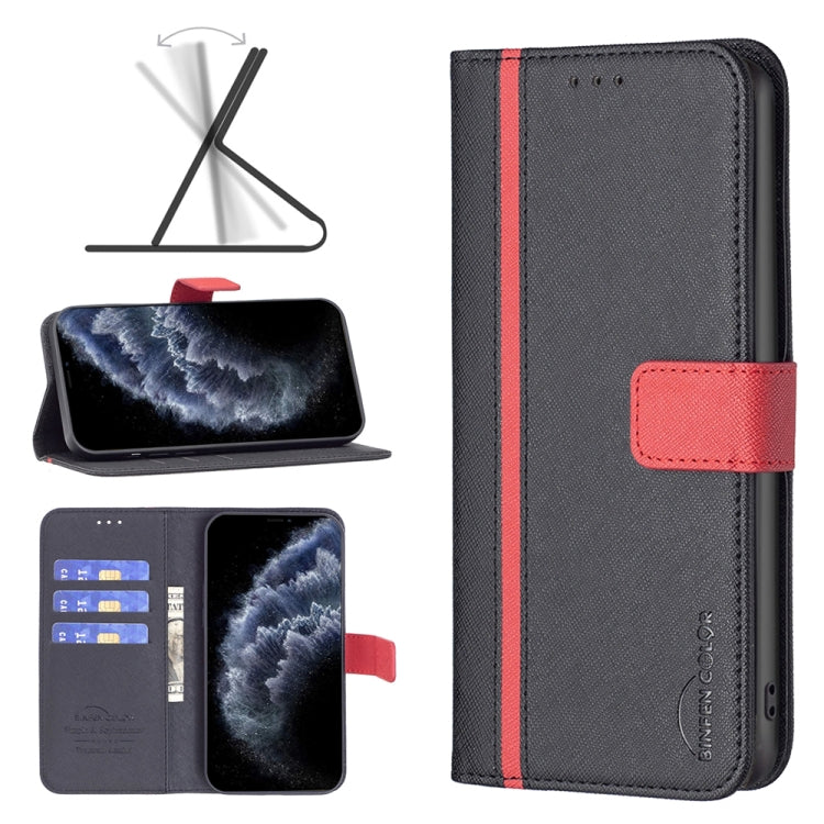 For iPhone 11 Pro BF13 Color Matching Cross Texture Leather Phone Case