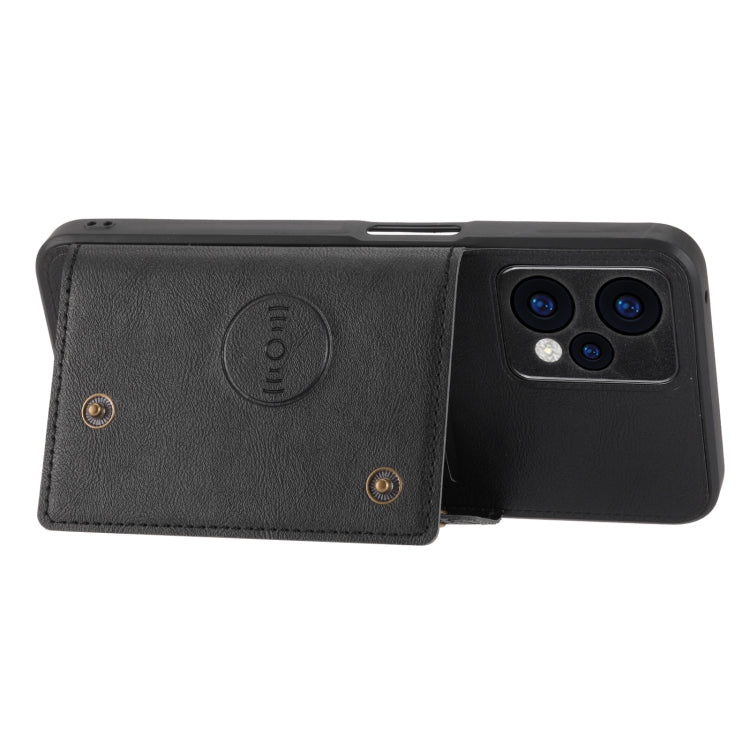 For OPPO Realme 9 Pro Double Buckle PU + TPU Shockproof Magnetic Phone Case