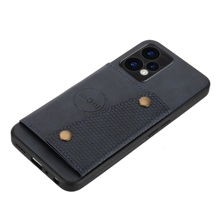 For OPPO Realme 9 Pro Double Buckle PU + TPU Shockproof Magnetic Phone Case