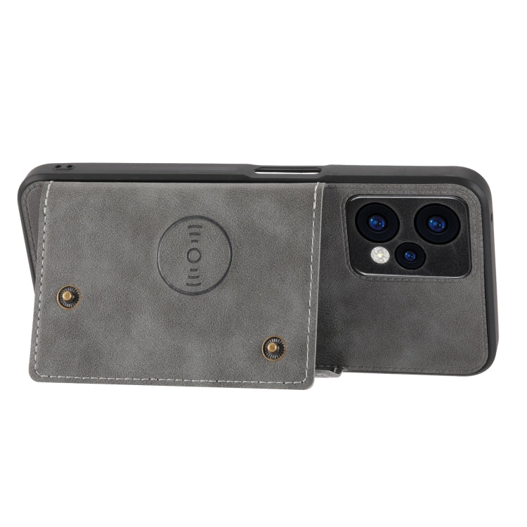 For OPPO Realme 9 Pro+ Double Buckle PU + TPU Shockproof Magnetic Phone Case