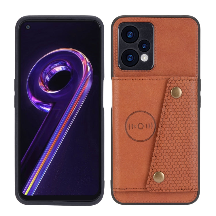 For OPPO Realme 9 Pro+ Double Buckle PU + TPU Shockproof Magnetic Phone Case