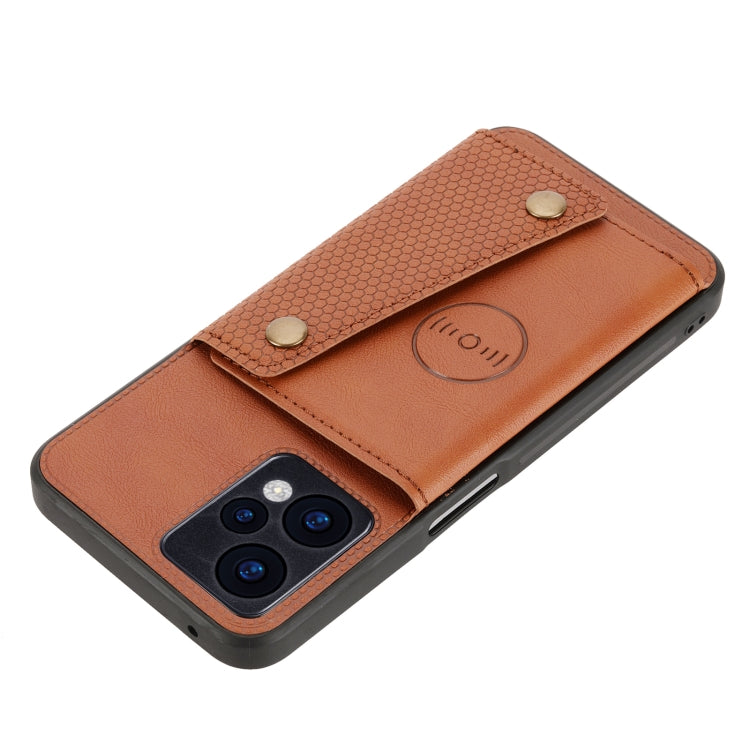 For OPPO Realme 9 Pro+ Double Buckle PU + TPU Shockproof Magnetic Phone Case