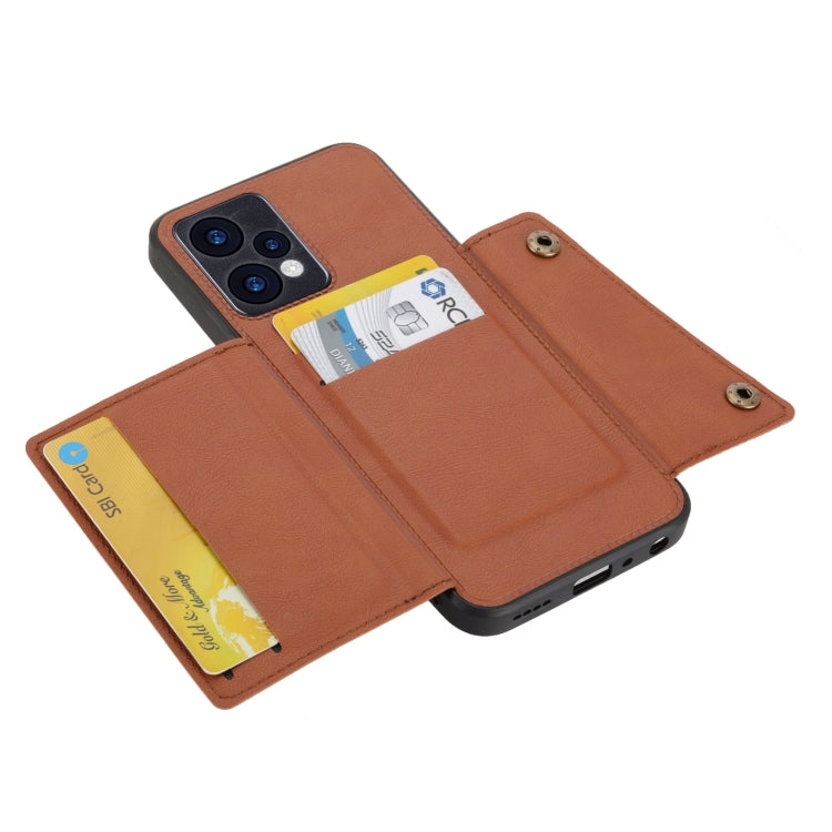 For OPPO Realme 9 Pro+ Double Buckle PU + TPU Shockproof Magnetic Phone Case