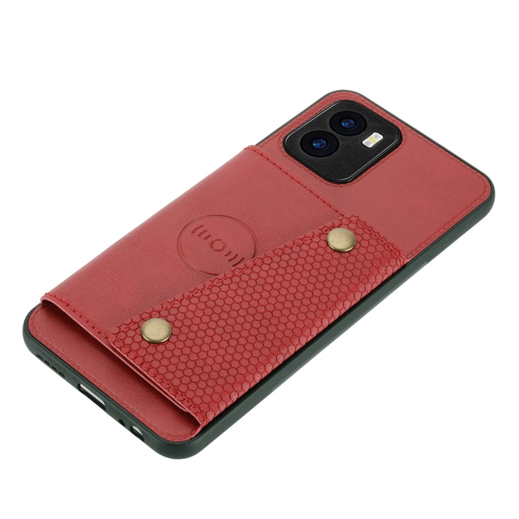 For vivo Y15s Double Buckle PU + TPU Shockproof Magnetic Phone Case